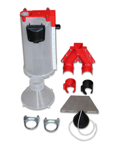 Volume dispenser 9L black/transp. f/twin pipe system 2x60mm